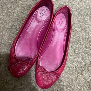Gucci ballet flats hot pink